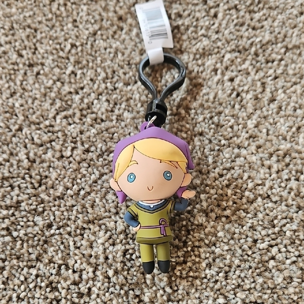 Disney WISH Asha Purple and Green Character Keychain